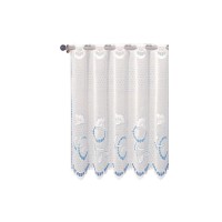 Bistro zavesa Cvetice Bela 50 cm x 160 cm