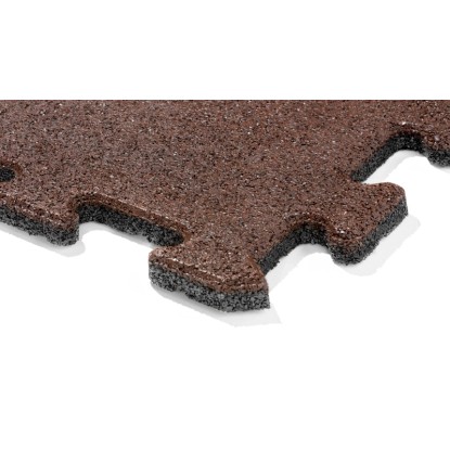 MAX3 Gumijasta ploščica Puzzle 500 mm x 500 mm x 25 mm rjava