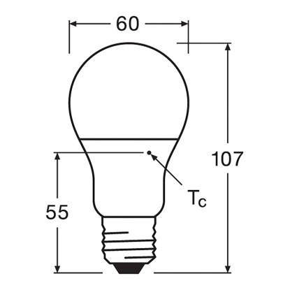 Osram LED-sijalka v obliki klasične žarnice E27/9 W (806 lm) topla bela 3 kosi