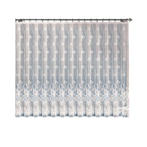 Vzdolžni zaslon z nagubanim trakom Bele barve 160 cm x 300 cm