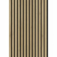 Denpanels Akustični panel Acu-Line temni hrast na melaminskem filcu 260 x 52 cm