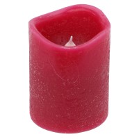 Sveča z utripajočo LED-osvetlitvijo in časovnikom 5 cm x 5 cm x 6,5 cm rdeča