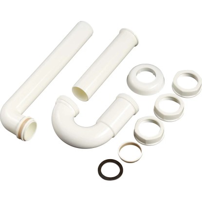 Cevni sifon z nastavljivo cevjo 38,9 mm (G 1 1/4) bel