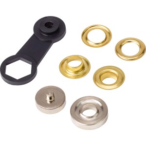 Komplet obročkov za vrvi Ø 24 mm medenina rumena