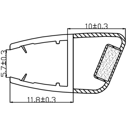 Magnetno tesnilo za polkrožne kabine za prhanje 2 kos debelina stekla 6 mm