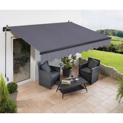 Markiza s pregibnimi rokami Aventura 300 cm x 200 cm Barva antracita