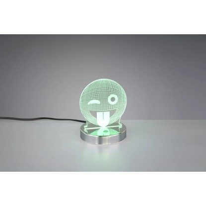 LED namizna svetilka Smiley chrome 1-plamenska 3,2 W