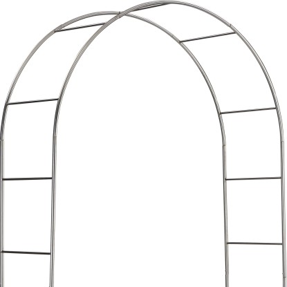 Obok za vrtnice Kovina 240 cm x 120 cm x 40 cm Srebrn