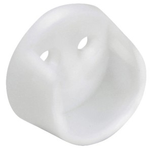 Ležaj palice za garderobno omaro okroglo Plastika Bela 2 kosa