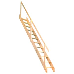 Dolle Prostorsko varčno stopnišče Schwerin smreka viš. nadstropja 283,5 cm FSC®