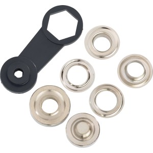 Komplet obročkov za vrvi Ø 19 mm medenina siva