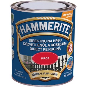Hammerite Sijajni lak za kovino Smooth rdeča 750 ml
