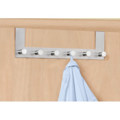 Wenko Obešalnik za vrata Celano 6 kavljev iz nerjavnega legiranega jekla