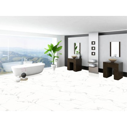 Eco Cerram Talna ploščica Carrara bela polirana 60 cm x 60 cm