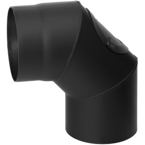 Asada Dimno koleno s čistilno odprtino 90° Ø 150 mm črna