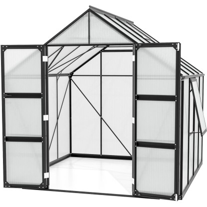 Vitavia rastlinjak Olymp 6700 HKP 6 mm Črn Š 257 cm x G 258 cm