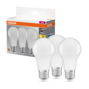 Osram LED-sijalka v obliki klasične žarnice E27/9 W (806 lm) topla bela 3 kosi