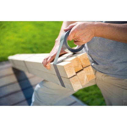 LUX-TOOLS Lepilni trak ojačan srebrni 10 m x 50 mm