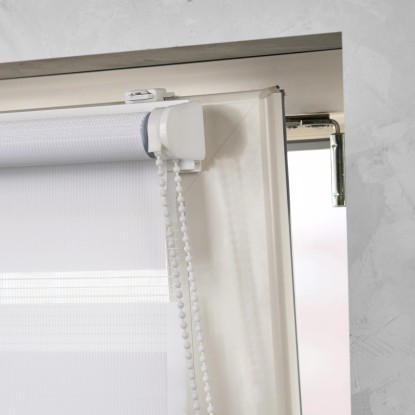 Cocoon Easy Fix dvojna dnevna rolo zavesa bela 90 cm x 220 cm