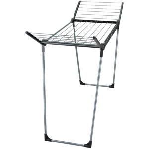 Leifheit Stojalo za perilo Pegasus 150 Solid Slim 15 m črno