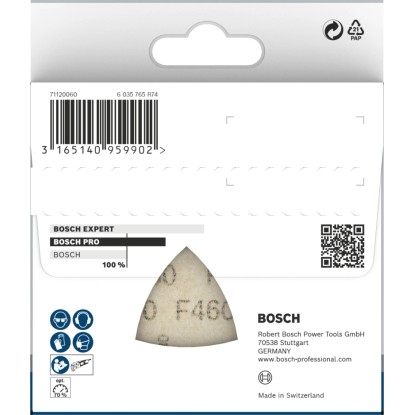 Bosch Delta brusilni list F460 Best for Wood and Paint 5 paketov zrnatosti 180