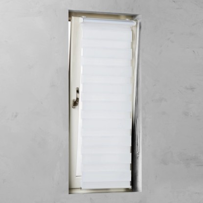 Cocoon Easy Fix dvojna dnevna rolo zavesa bela 90 cm x 220 cm