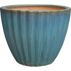 Lonec za rastline 30 cm x Ø 36 cm svetlo moder