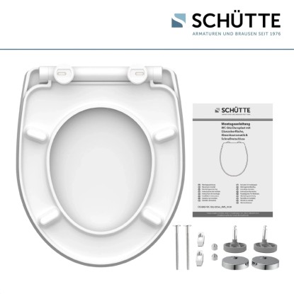 WC-deska Schütte Happy Elephant duroplast avtomatsko spuščanje hitro odpenjanje