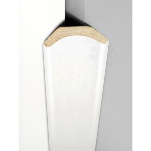 Letev z žlebom bele barve 22 mm x 22 mm dolžine 2600 mm