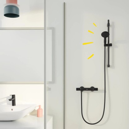 Grohe Gibka cev za prho VitalioFlex Trend odporna na pregibanje 175 cm črna mat