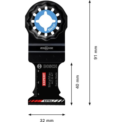 Bosch Expert MetalMax AIZ 32 AIT Plošča 40 mm x 32 mm
