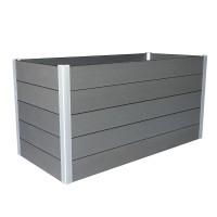 Visoka greda iz WPC svetlo siva 75 cm x 150 cm x 70 cm
