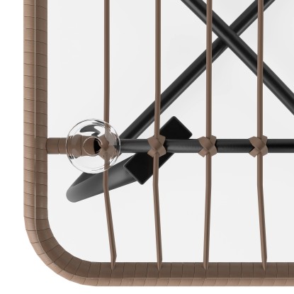 Balkonska garnitura Willmar 3-delna poliratan bež