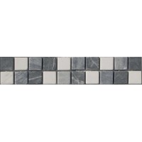 Bordura Kronos siva, bela mešanica barv 5 cm x 25 cm