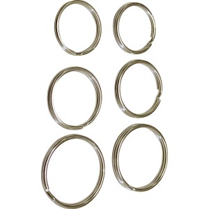 Keymax Obesek za ključe 6-kratni paket Mali Srebrna