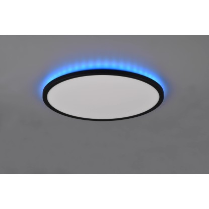 Reality Stropna LED-svetilka Aureo 1-plamenska črna mat Ø 40 cm