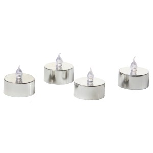 FlowerPower Čajna svečka LED Riga 4 v kompletu z nežnim migetanjem