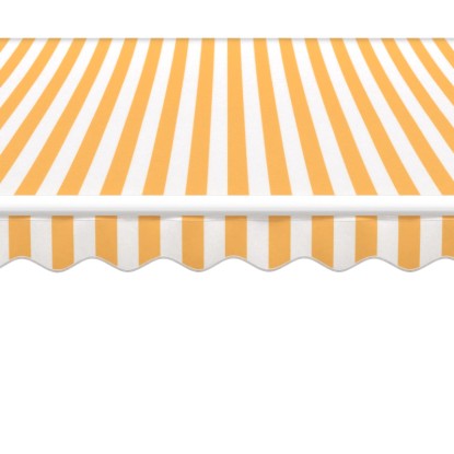 Markiza s pregibnimi rokami Aventura 400 cm × 250 cm, rumeno-bela črtasta