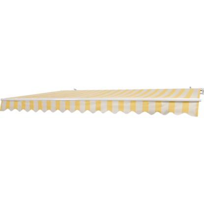 Markiza s pregibnimi rokami Aventura 400 cm × 250 cm, rumeno-bela črtasta