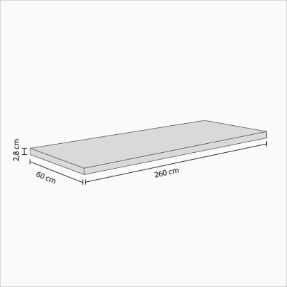 Kaindl CPL Delovna plošča 260 cm x 60 cm x 2,8 cm Hrast