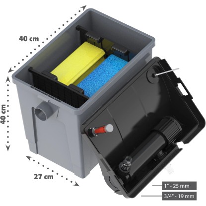 Heissner Komplet s pretočnim filtrom FPU 10100 za ribnike do 10.000 l