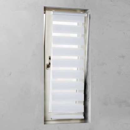Cocoon Easy Fix dvojna dnevna rolo zavesa bela 90 cm x 220 cm