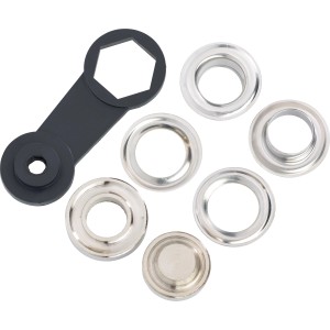 Komplet obročkov za vrvi Ø 24 mm medenina siva