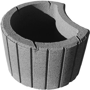 Oblak Škarpni element Flora Luna Grande Ø 50 cm siva