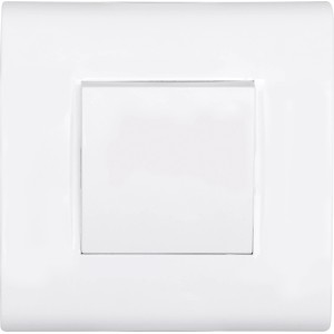 Izklopno/preklopno stikalo Evian Polarno belo z okvirjem