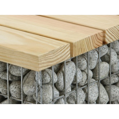 Gabionska klop velika 150 cm x 54 cm x 50 cm