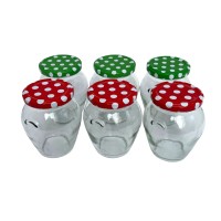 Kozarci za vlaganje Amfora 314 ml s pokrovom Ø 63 mm 6 kosov