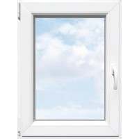 Okno iz umetne mase 2-slojna zasteklitev Uw 1,5 belo Š: 80 cm V: 60 cm prislon L