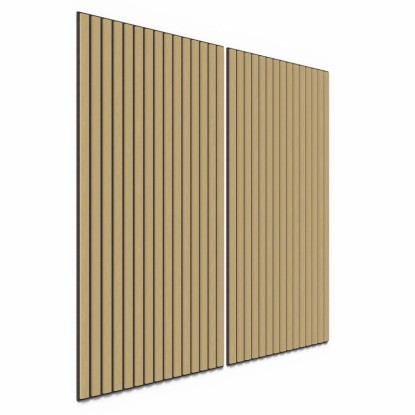 Akustična stenska obloga hrast MDF natur akustični filc črna 119,8 cm