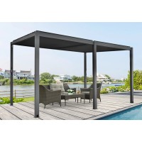Floraworld Pergola z lamelno streho antracitna